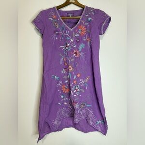 Johnny Was Embroidered Purple Women's dress in size XS